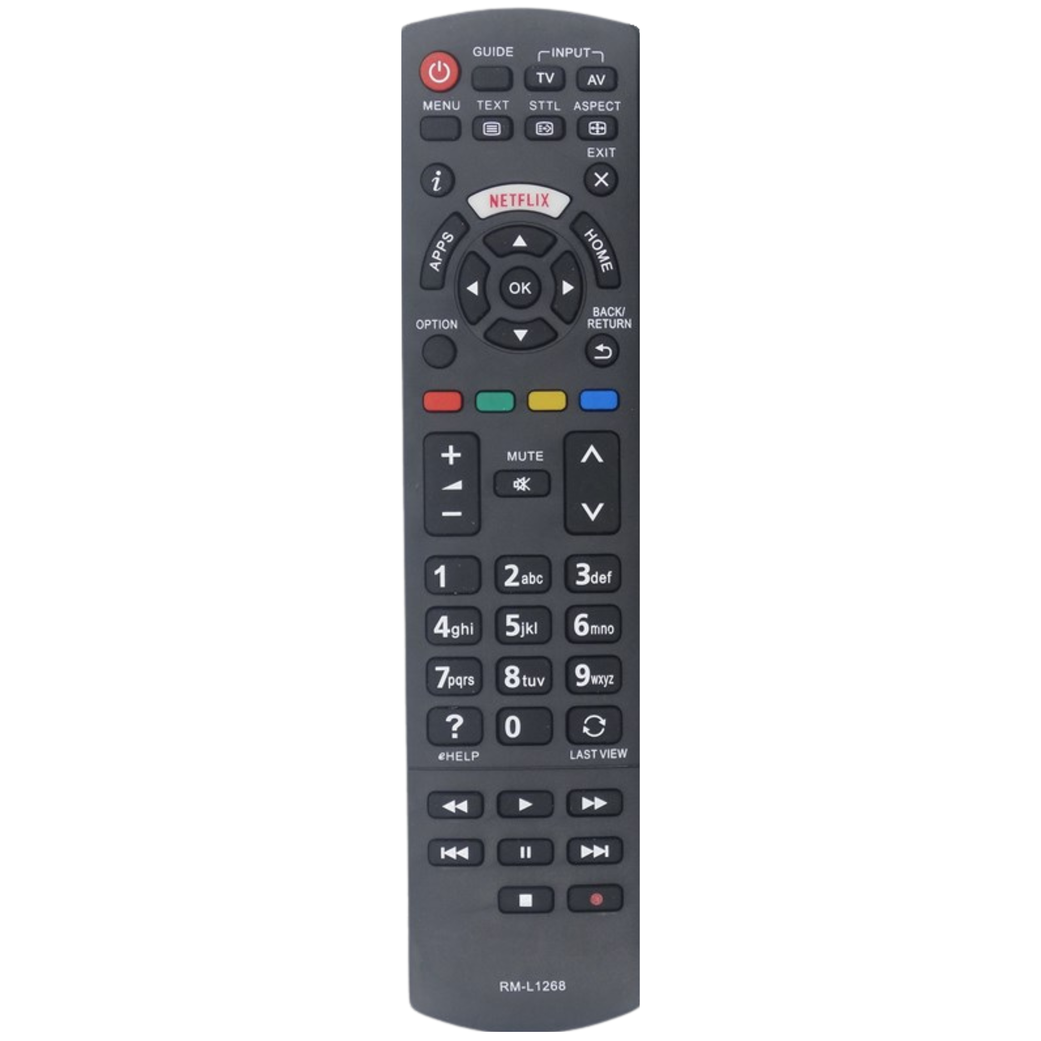 Universal Remote Control For Panasonic LED LCD Smart TVs – Replaces N2QAYB000570, N2QAYB000322, Black